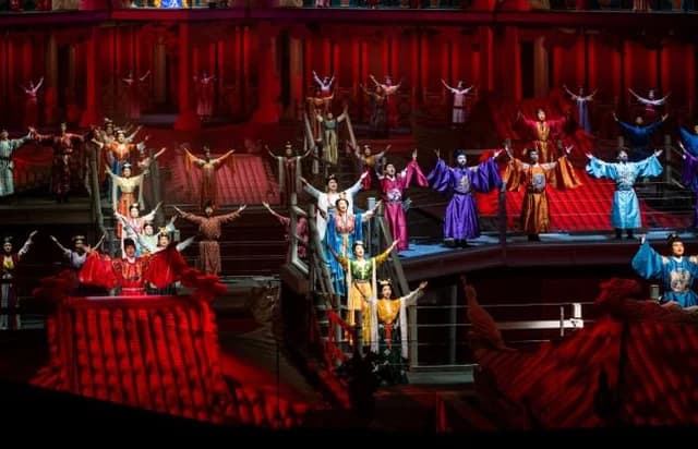 A live stage scene at Only Henan Drama Fantasy City